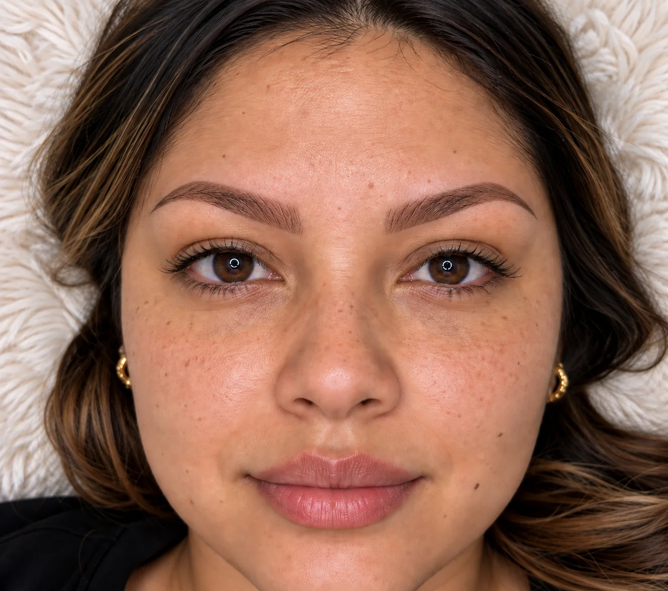 Cejas después del diseño permanente
